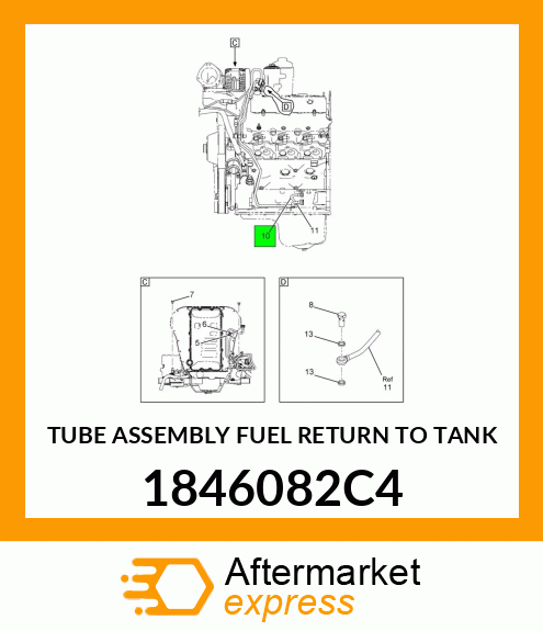 TUBE ASSEMBLY FUEL RETURN TO TANK 1846082C4