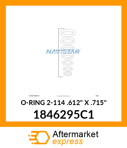 O-RING 2-114 .612" X .715" 1846295C1