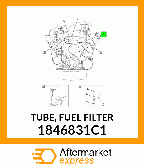 TUBE, FUEL FILTER 1846831C1