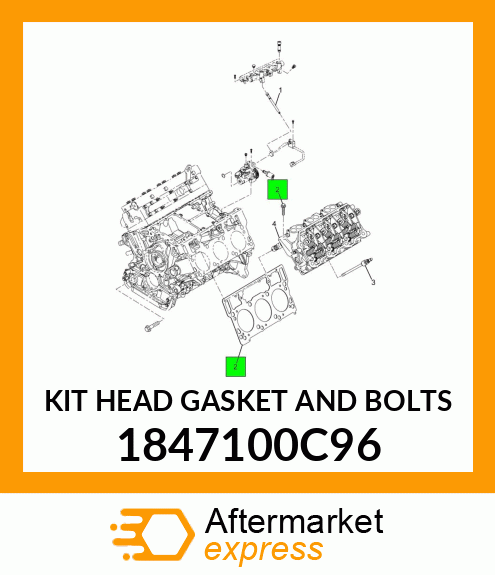 KIT HEAD GASKET AND BOLTS 1847100C96