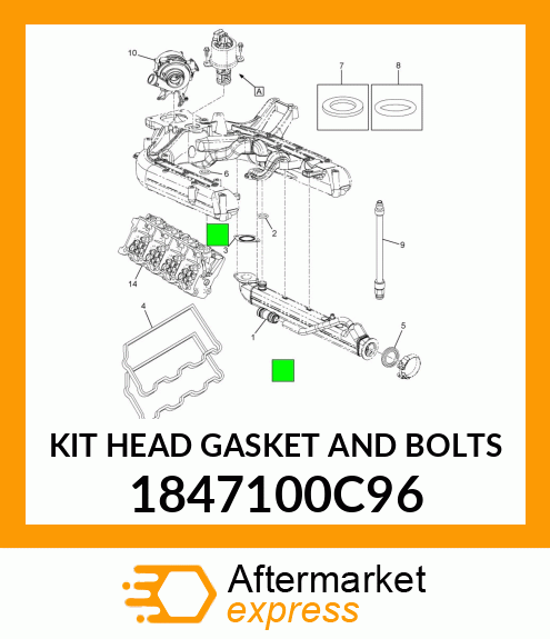 KIT HEAD GASKET AND BOLTS 1847100C96