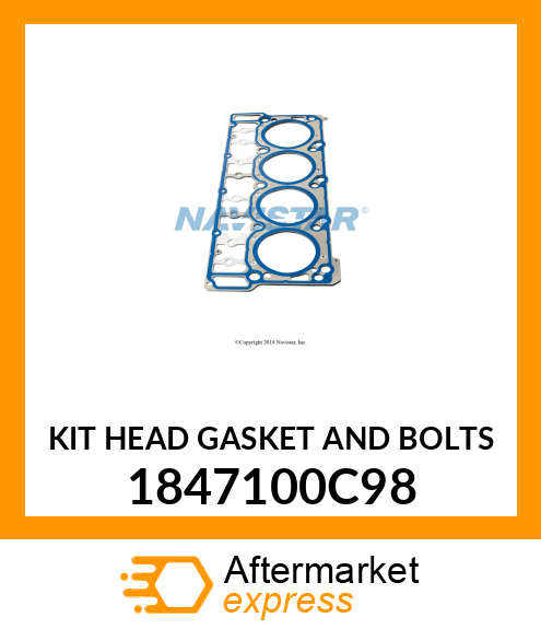 KIT HEAD GASKET AND BOLTS 1847100C98