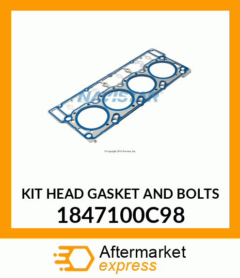 KIT HEAD GASKET AND BOLTS 1847100C98