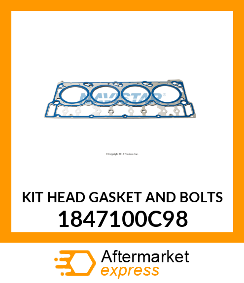 KIT HEAD GASKET AND BOLTS 1847100C98