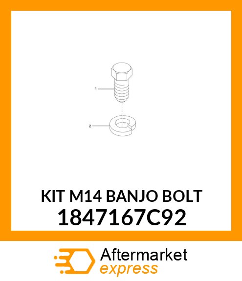 KIT M14 BANJO BOLT 1847167C92