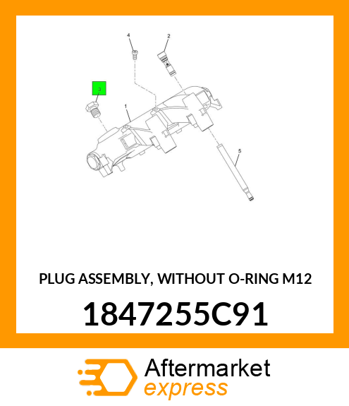 PLUG ASSEMBLY, WITHOUT O-RING M12 1847255C91