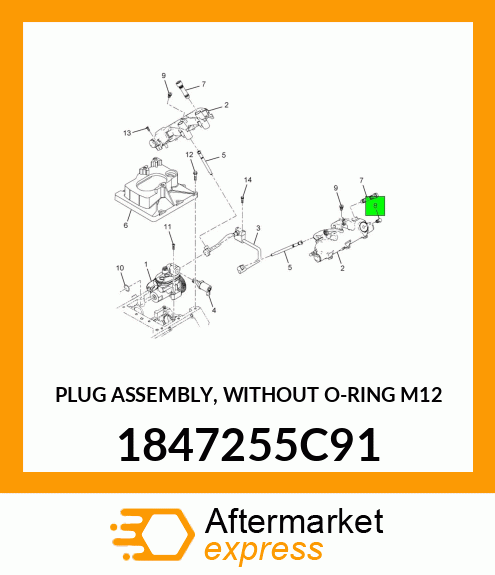 PLUG ASSEMBLY, WITHOUT O-RING M12 1847255C91