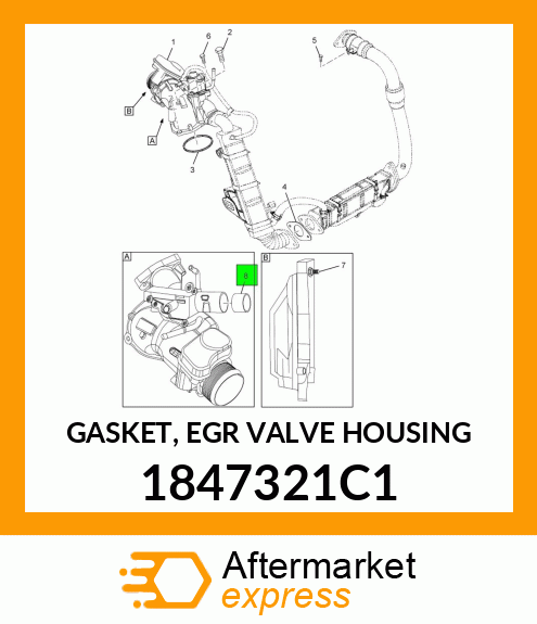 GASKET, EGR VALVE HOUSING 1847321C1