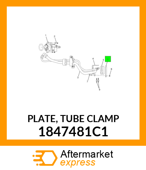 PLATE, TUBE CLAMP 1847481C1