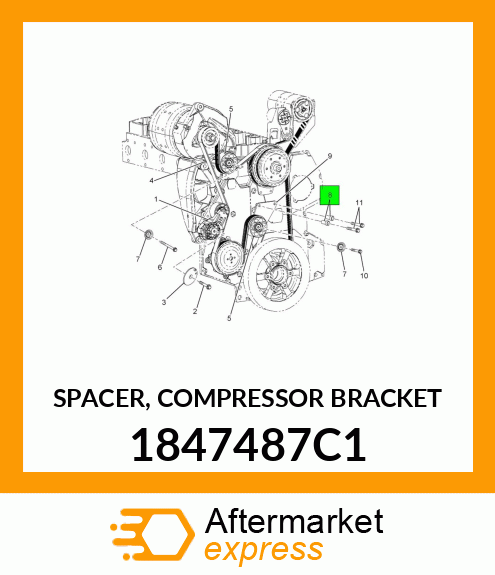 SPACER, COMPRESSOR BRACKET 1847487C1