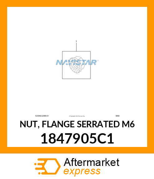 NUT, FLANGE SERRATED M6 1847905C1