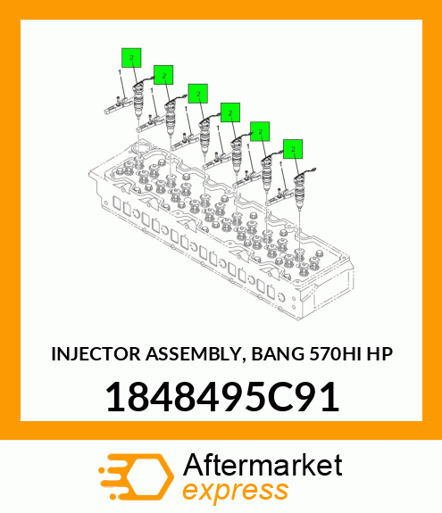 INJECTOR ASSEMBLY, BANG 570HI HP 1848495C91