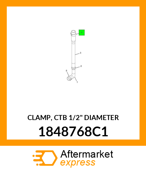 CLAMP, CTB 1/2" DIAMETER 1848768C1