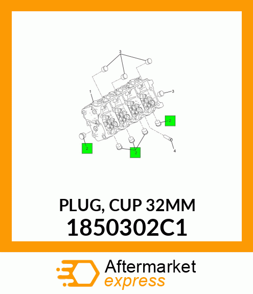 PLUG, CUP 32MM 1850302C1