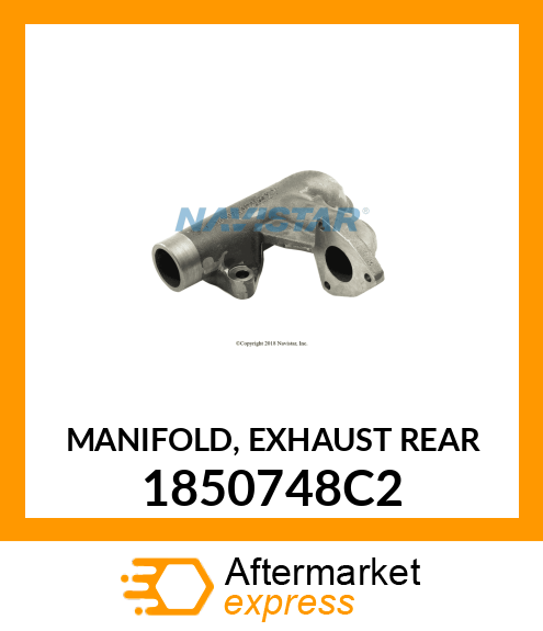 MANIFOLD, EXHAUST REAR 1850748C2