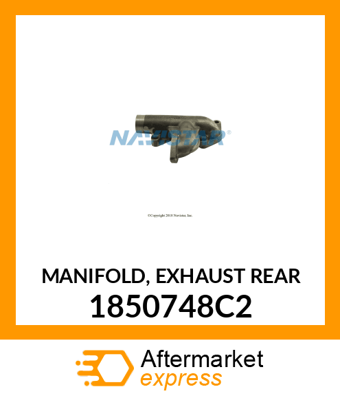 MANIFOLD, EXHAUST REAR 1850748C2