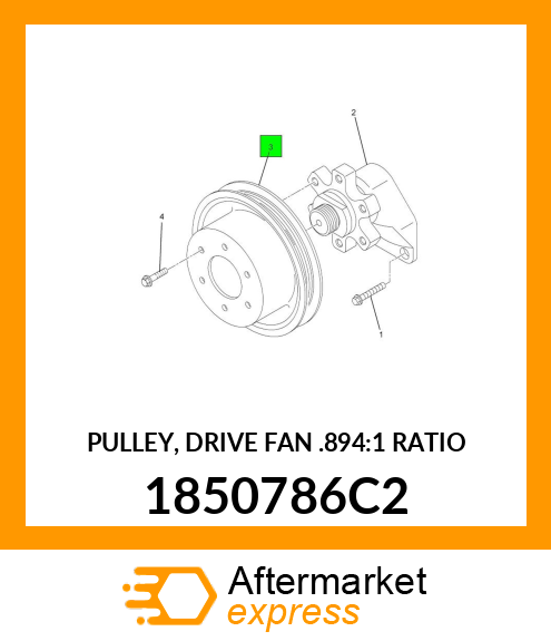 PULLEY, DRIVE FAN .894:1 RATIO 1850786C2