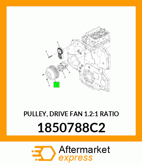 PULLEY, DRIVE FAN 1.2:1 RATIO 1850788C2