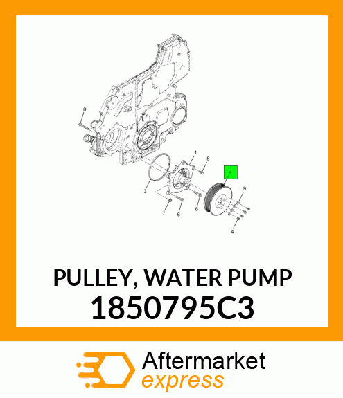 PULLEY, WATER PUMP 1850795C3