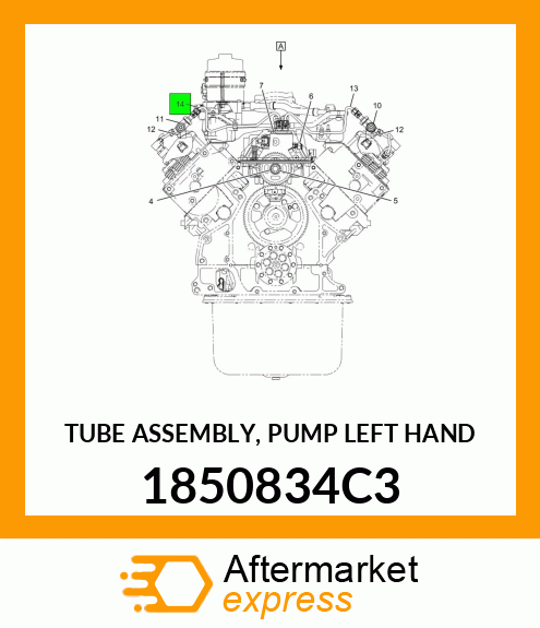 TUBE ASSEMBLY, PUMP LEFT HAND 1850834C3