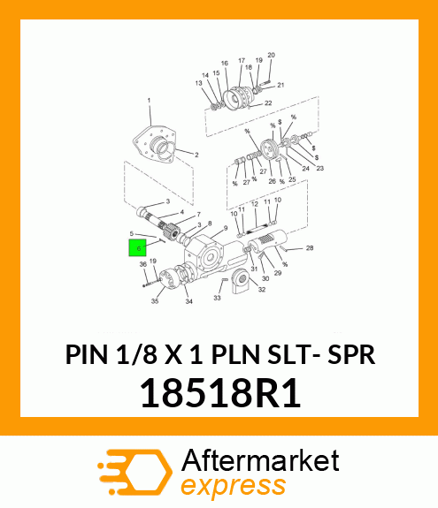 PIN 1/8 X 1 PLN SLT- SPR 18518R1