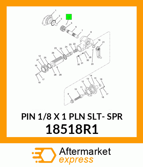 PIN 1/8 X 1 PLN SLT- SPR 18518R1