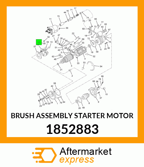 BRUSH ASSEMBLY STARTER MOTOR 1852883