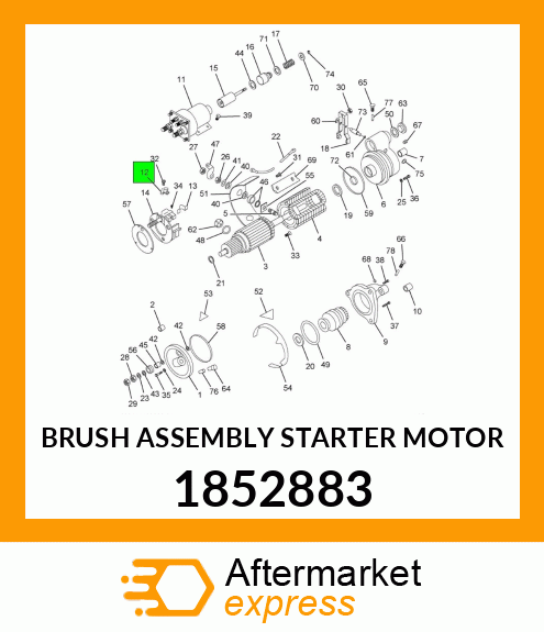 BRUSH ASSEMBLY STARTER MOTOR 1852883