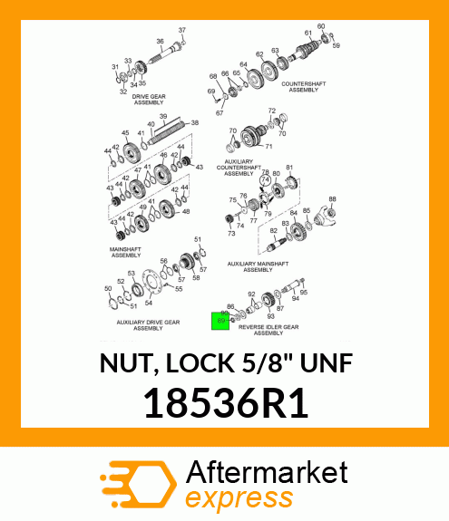 NUT, LOCK 5/8" UNF 18536R1