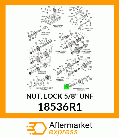 NUT, LOCK 5/8" UNF 18536R1