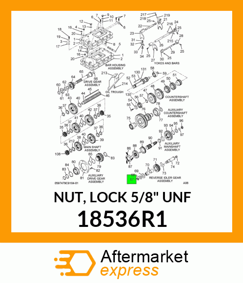 NUT, LOCK 5/8" UNF 18536R1