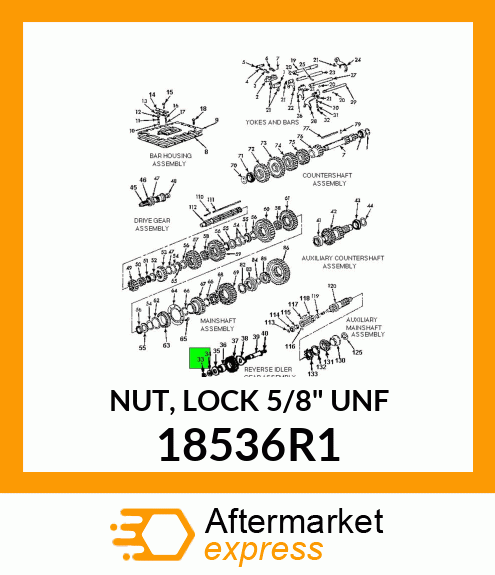 NUT, LOCK 5/8" UNF 18536R1