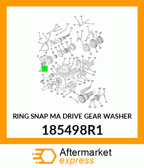 RING SNAP MA DRIVE GEAR WASHER 185498R1