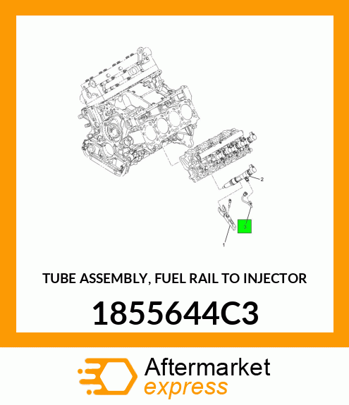 TUBE ASSEMBLY, FUEL RAIL TO INJECTOR 1855644C3