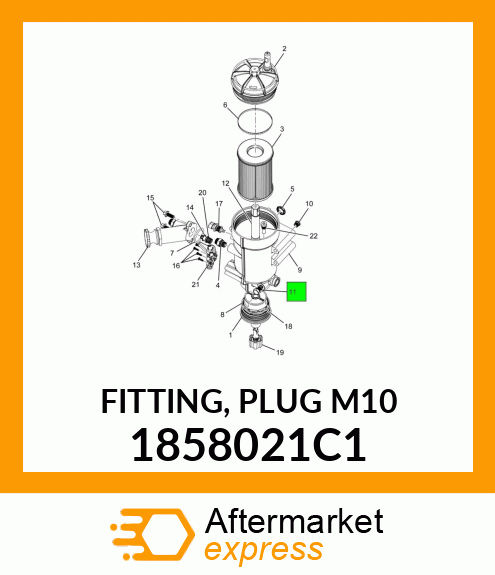 FITTING, PLUG M10 1858021C1