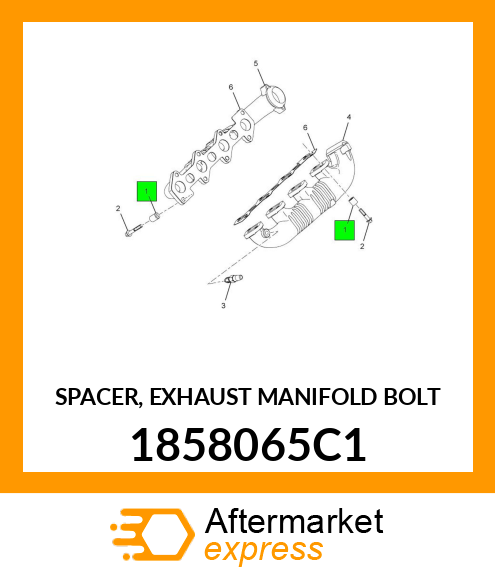 SPACER, EXHAUST MANIFOLD BOLT 1858065C1