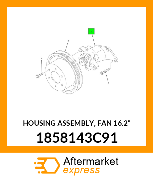 HOUSING ASSEMBLY, FAN 16.2" 1858143C91