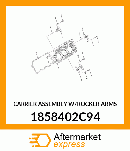 CARRIER ASSEMBLY W/ROCKER ARMS 1858402C94