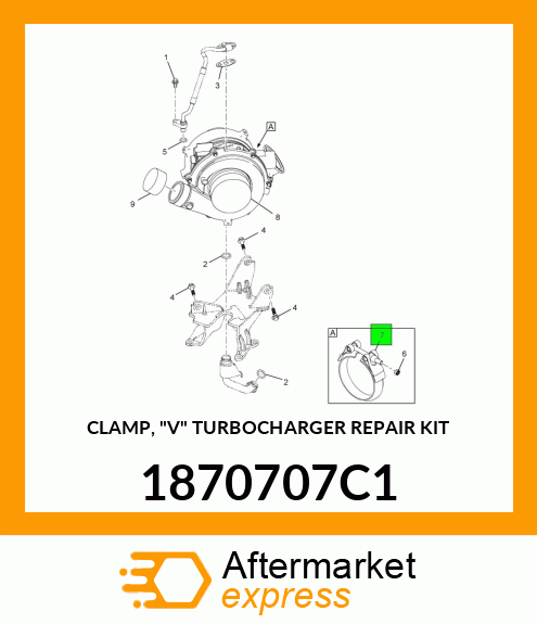 CLAMP, "V" TURBOCHARGER REPAIR KIT 1870707C1
