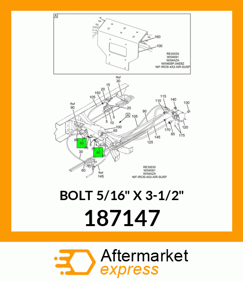 BOLT 5/16" X 3-1/2" 187147