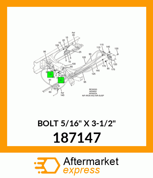 BOLT 5/16" X 3-1/2" 187147