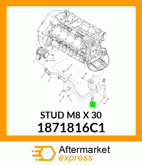 STUD M8 X 30 1871816C1