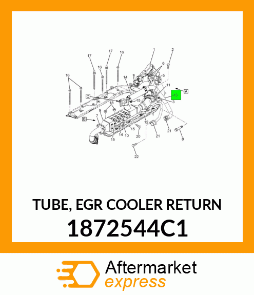 TUBE, EGR COOLER RETURN 1872544C1