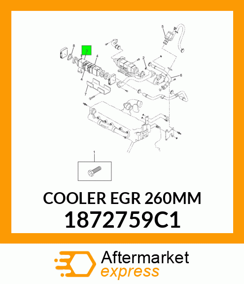 COOLER EGR 260MM 1872759C1