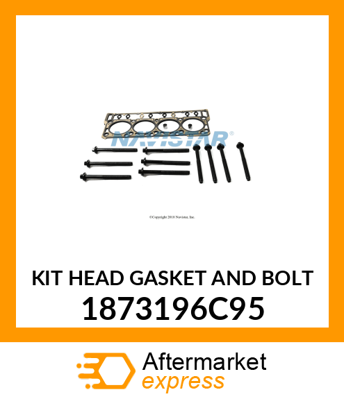 KIT HEAD GASKET AND BOLT 1873196C95