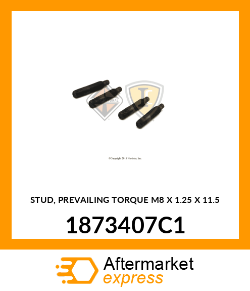 STUD, PREVAILING TORQUE M8 X 1.25 X 11.5 1873407C1