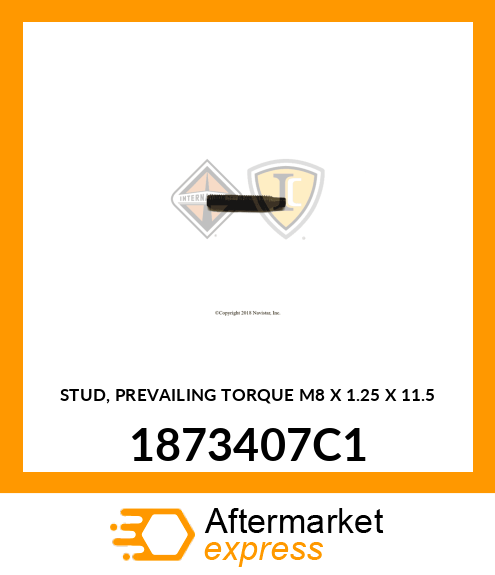 STUD, PREVAILING TORQUE M8 X 1.25 X 11.5 1873407C1