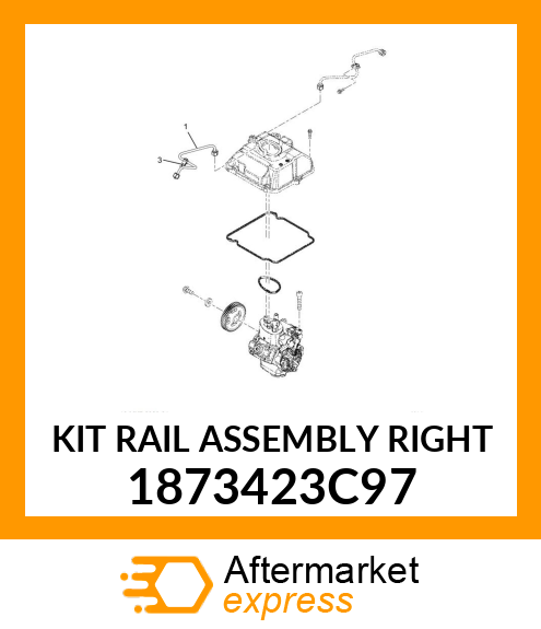 KIT RAIL ASSEMBLY RIGHT 1873423C97