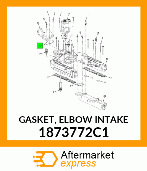 GASKET, ELBOW INTAKE 1873772C1