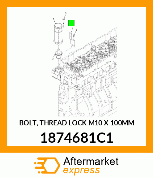 BOLT, THREAD LOCK M10 X 100MM 1874681C1